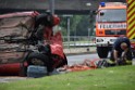 Schwerer VU Pkw Baum Koeln Deutz Messekreisel P178